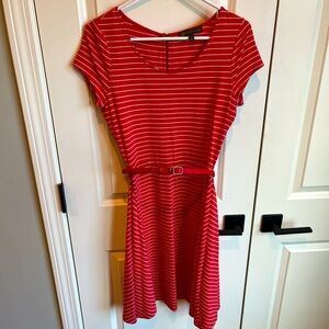 Banana Republic Red & White Striped Dress - Size Small